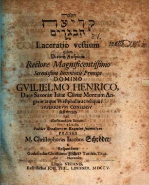 Sive Laceratio vestium
