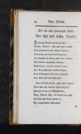 Die ein und zwanzigste Fabel. - Die dreyßigste Fabel.]