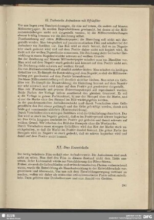 XI. Das Entwickeln