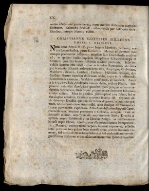 Christianus Gottlieb Millerus Doebela Misnicus.