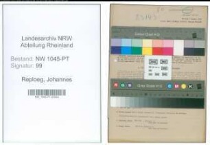 Entnazifizierung Johannes Reploeg , geb. 20.08.1901 (Postbeamter)