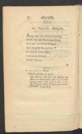 Chor aus Sophokles Antigone