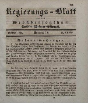 Nr. 18 : 23. Oktober 1841