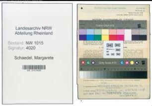 Entnazifizierung Margarete Schaedel , geb. 02.01.1899 (Lehrerin)