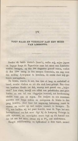 IV. Togt naar en verblijf aan het meer van Limbotto