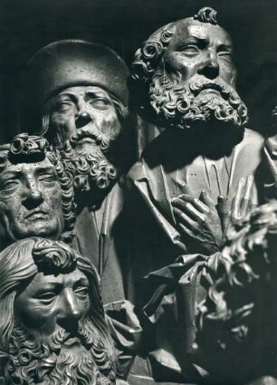 Tilman Riemenschneider, Jünger Petrus, Jakobus d.Ä. und Andreas aus dem letzten Abendmahl, Heiligblut-Retabel, Pfarrkiche St. Jakob, Rothenburg ob der Tauber