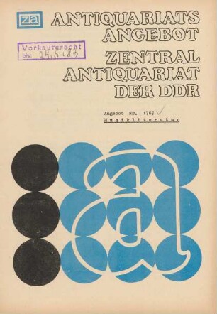 Nr. 1767: Musikliteratur