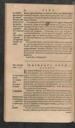 Reinerus Solenander.