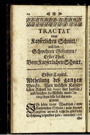 Erstes Capitel. Abtheilung des ganzen Wercks.