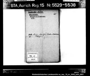 Hausierkonzessionen und -gesuche: C.H.Ch.Th. Deecken aus Markoldendorf, Sänger