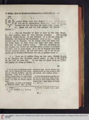 4. Abschnitt. Von der alten Staats- und bürgerlichen Beschaffung der Perser