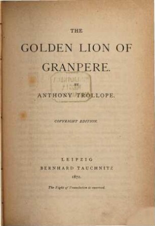 The golden lion of Granpere