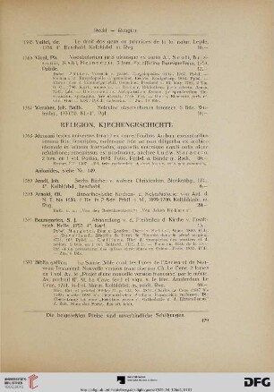 Religion, Kirchengeschichte (Nr. 1368-1464)