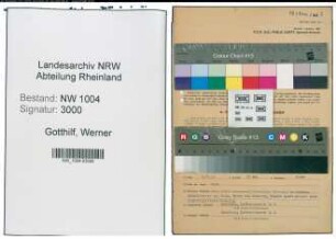 Entnazifizierung Werner Gotthilf , geb. 12.09.1920 (Verw.Anwaerter)