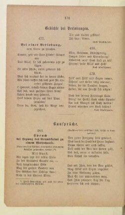 Gedichte bei Verlobungen