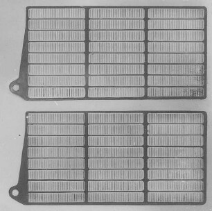 Edisonsammler, negative Platte (Accumulatoren Fabrik AG) : Technikgeschichte | Elektrotechnik | Umwandlung und Fortleitung elektrischer Energien | Akkumulatoren
