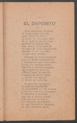 El depósito