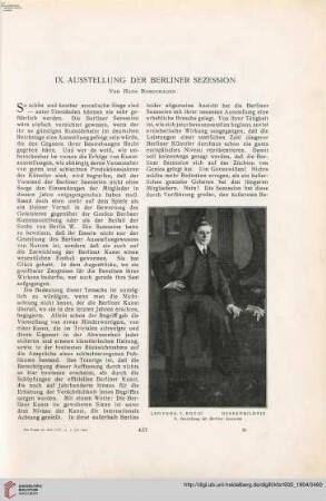 19: IX. Ausstellung der Berliner Sezession