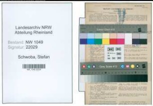 Entnazifizierung Stefan Schwoba , geb. 06.12.1895 (Angestellter)