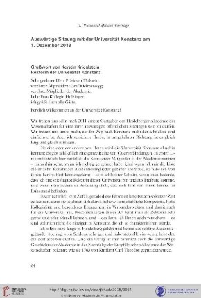 Grußwort von Kerstin Krieglstein, Rektorin der Universität Konstanz