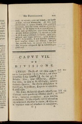 Caput VII. De Divisione.