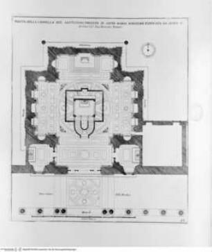 Disegni di vari altari e cappelle nelle chiese di Roma con le loro facciate fianchi piante e misure de più celebri architetti, Tafel 42: S. Maria Maggiore, Cappella Sistina, Grundriss