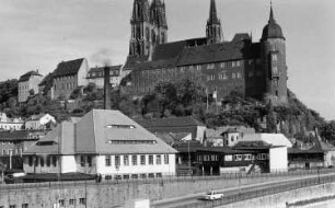 Meißen. Areal des ehem. Sägewerks im Vordergrund