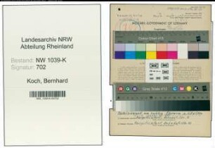 Entnazifizierung Bernhard Koch , geb. 16.09.1909 (Angestellter)