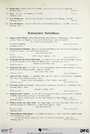 Schweizer Scheiben (Nr. 127-148)