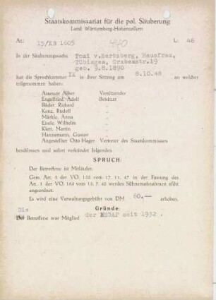 Hertzberg, Toni von