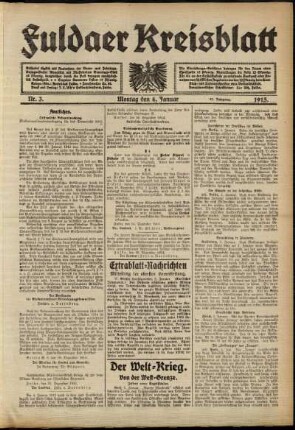 Ausgabe vom Montag, den 04. Januar 1915.