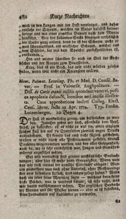 De carie cranii militis quondam venerei postea epileptici, tandem apoplexia defuncti. Diss.med.