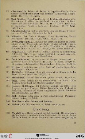 Einrichtung (Nr. 208-232)