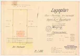 Garten Kurt Rasehorn, Kleinmachnow: Lageplan Vermessungskarte 1:250