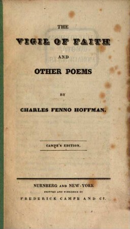 The vigil of faith and other poems