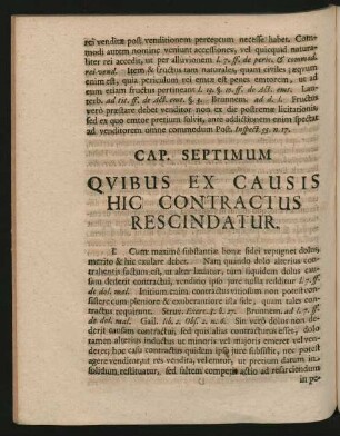 Cap. Septimum Quibus Ex Causis Hic Contractus Rescindatur.
