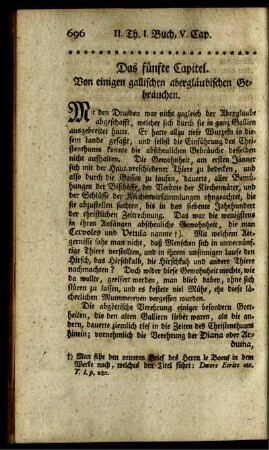 Das fünfte Kapitel. Von einigen gallischen abergläubischen Gebräuchen