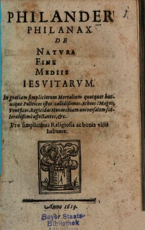 De natura, fine, mediis Jesuitarum