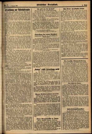 Zweite Ausgabe vom Mittwoch, den 10. Februar 1937.