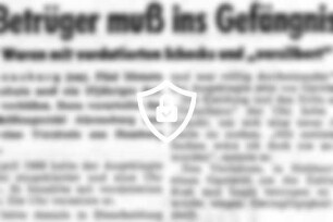 Betrüger muß ins Gefängnis