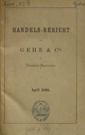 Handelsbericht. 1895,4