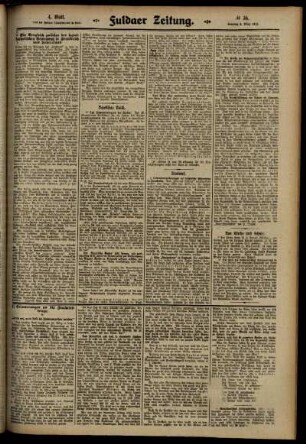 Vierte Ausgabe vom Samstag, den 08. März 1913.