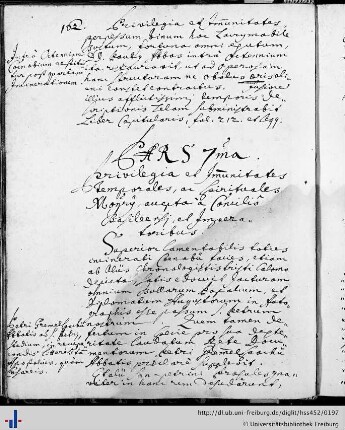 Pars VII: Privilegia et Immunitates temporales ac Spirituales Monasterii...
