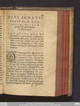 Divi Ignatii Epistolae Duodecim, Quarum prima est ad Mariam Cassobolitam.
