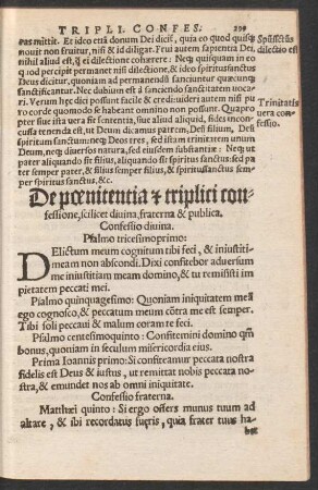 De poenitentia et triplici confessione, scilicet divina, fraterna & publica.