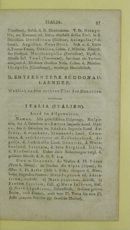 II. Entferntere Süddonauländer