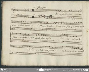 Recitativo: "Giovane sventurato"