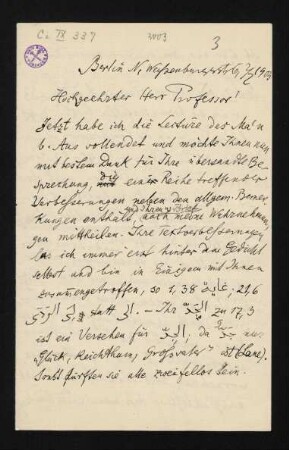 Brief 3: 02.02.1903