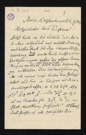 Brief 3: 02.02.1903