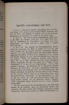 Specielle Anmerkungen zum Text.